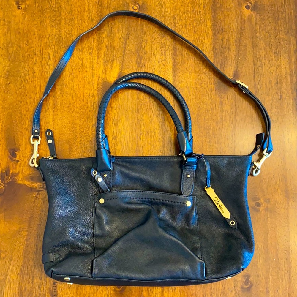 Cole Haan Large Black Leather Shoulder/Crossbody